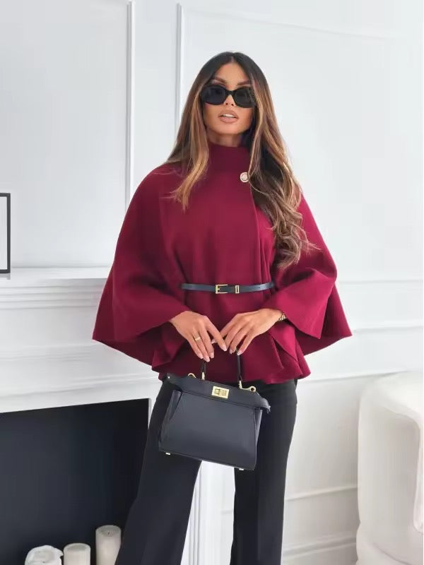 Mivaru I Belted Cape Poncho