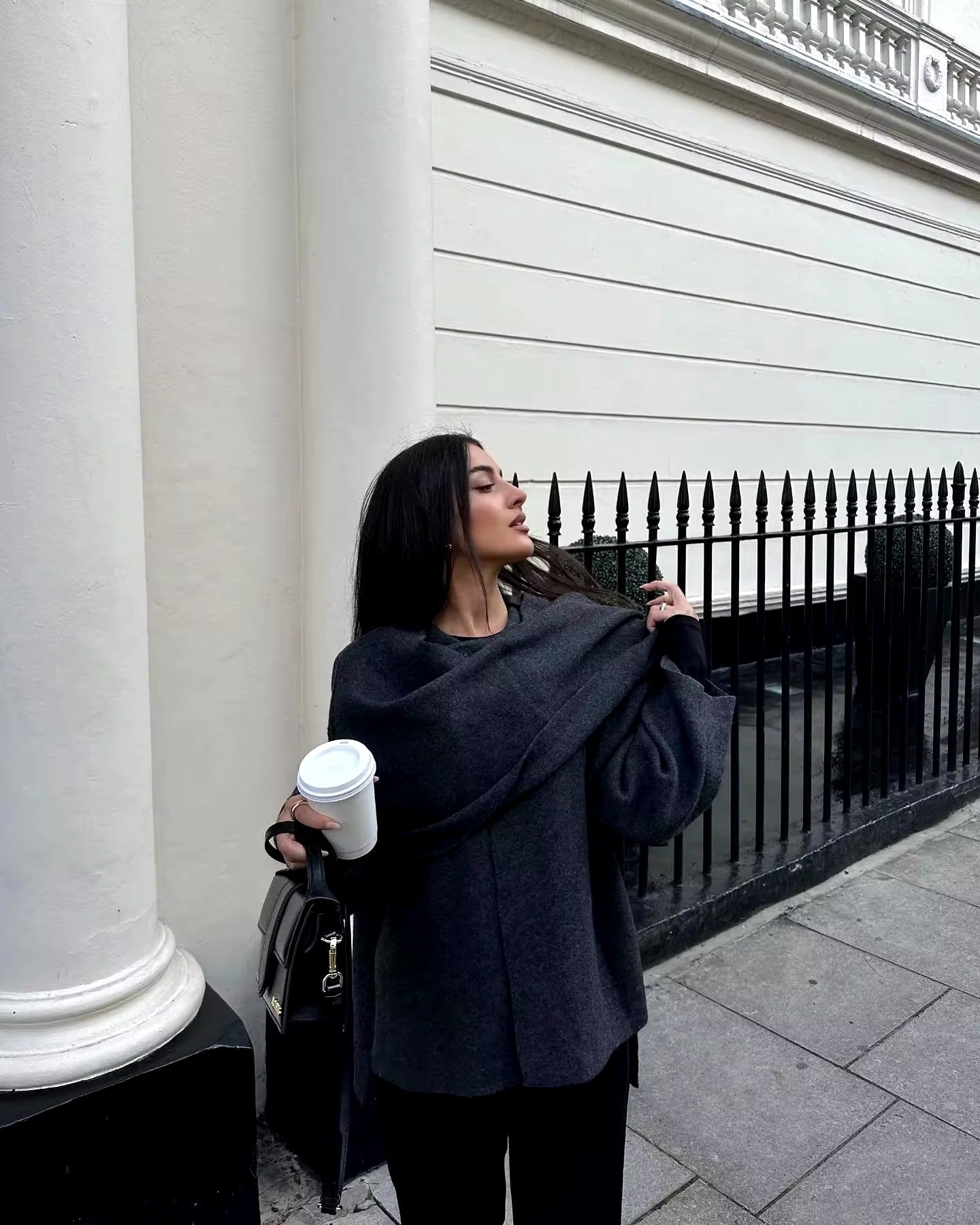 Oversized Knit Sweater Coat