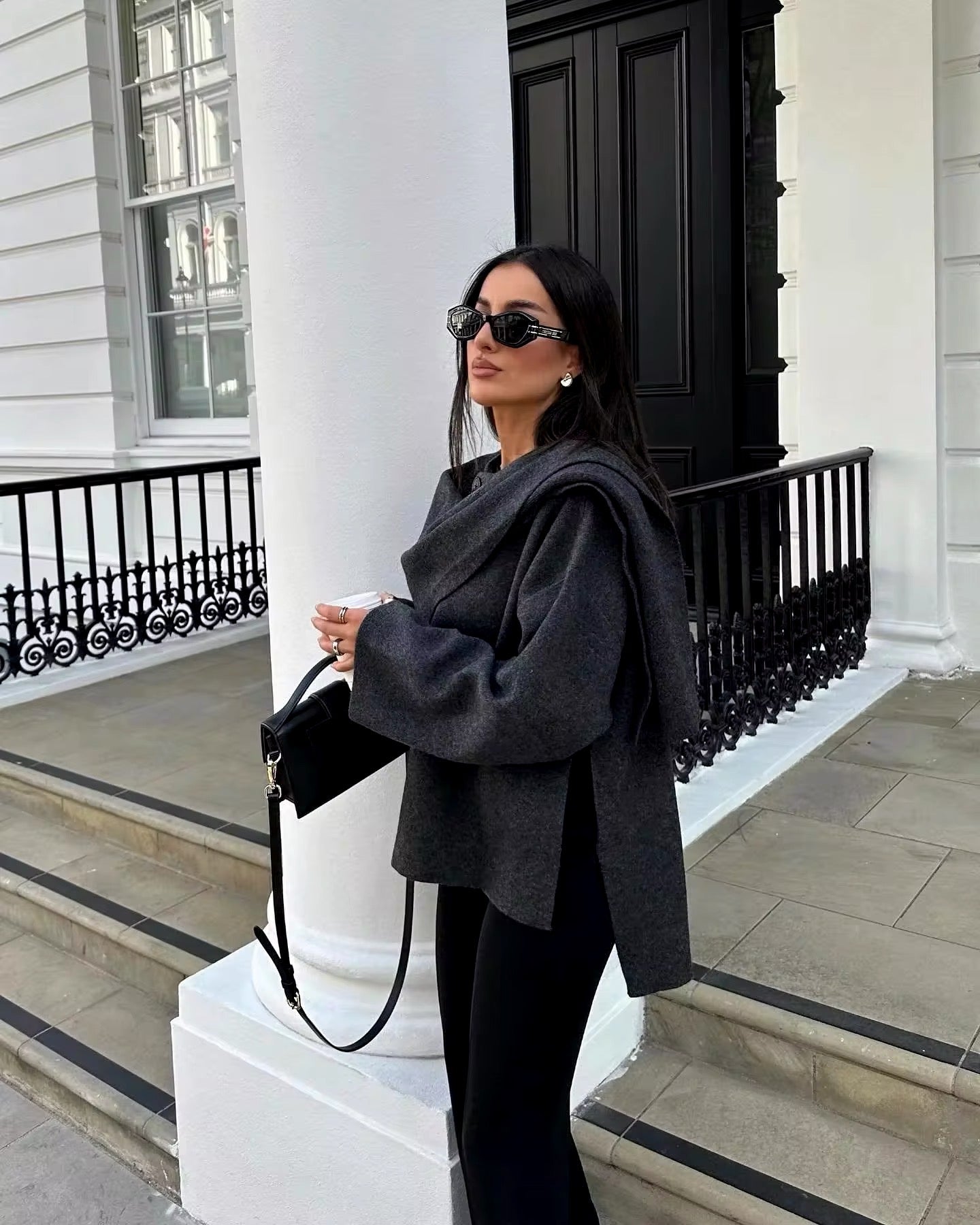 Oversized Knit Sweater Coat