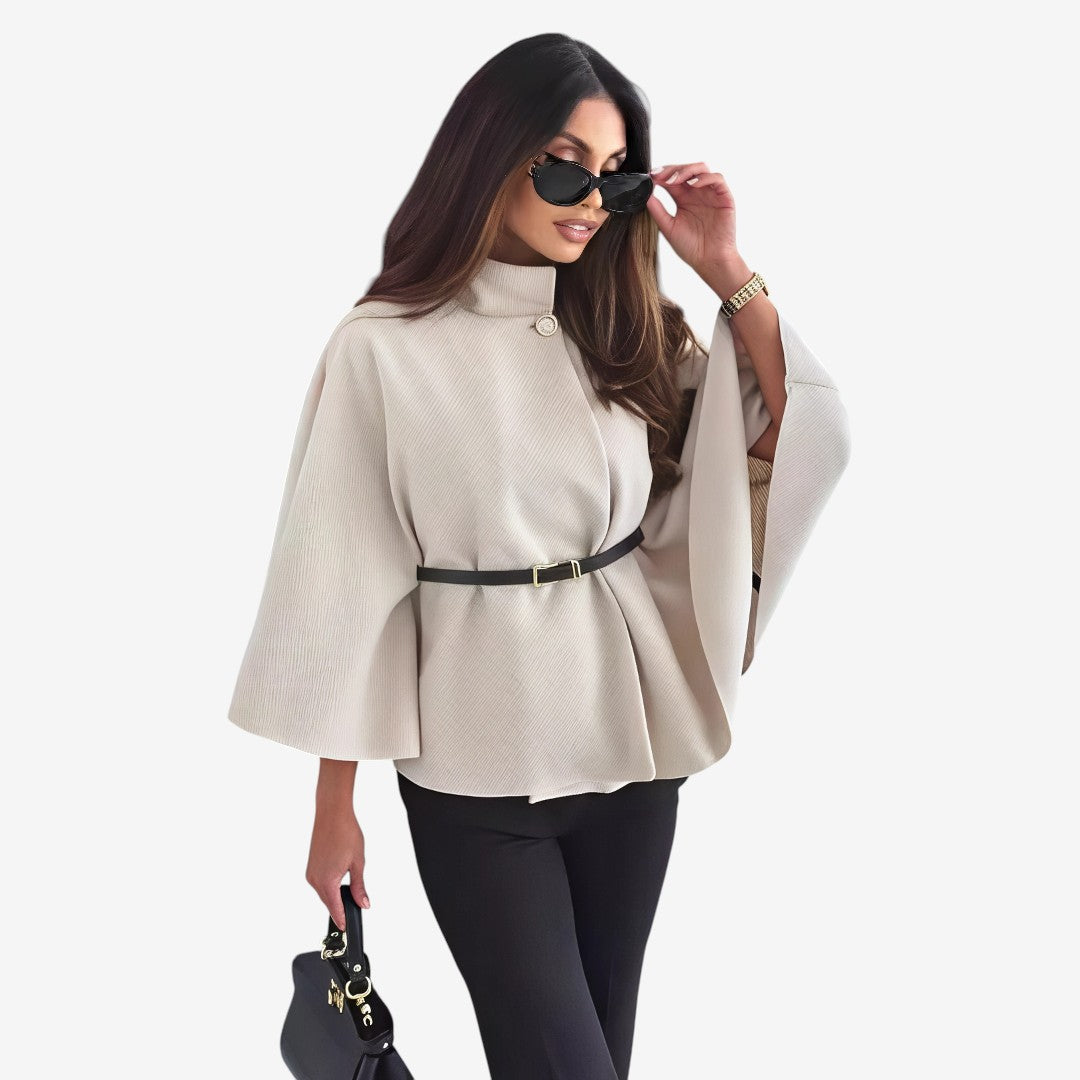 Mivaru I Belted Cape Poncho