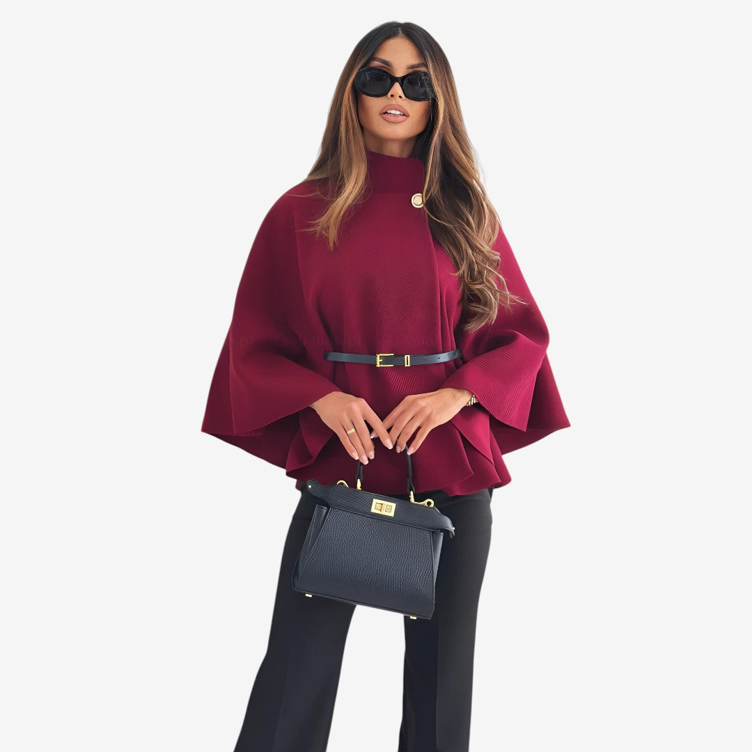 Mivaru I Belted Cape Poncho